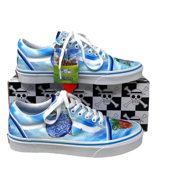 VANS x One Piece Old Skool Low Shoes Skate Canvas Women's Sneakers VN0007NT7WN - Picture 10 of 12